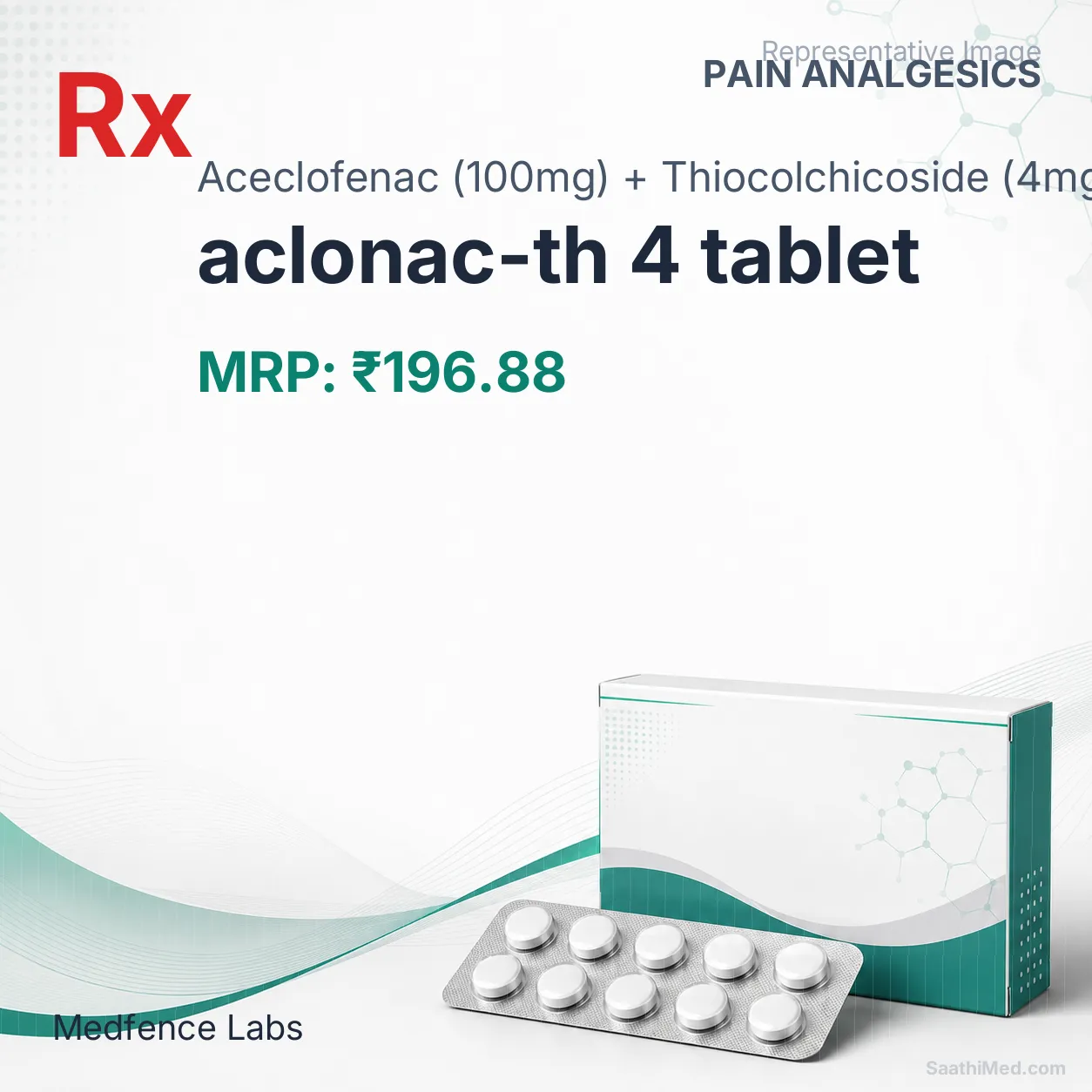 aclonac-th 4 tablet Allopathy (Aceclofenac (100mg)) - Uses in Hindi, Side Effects, Substitutes & Price in India