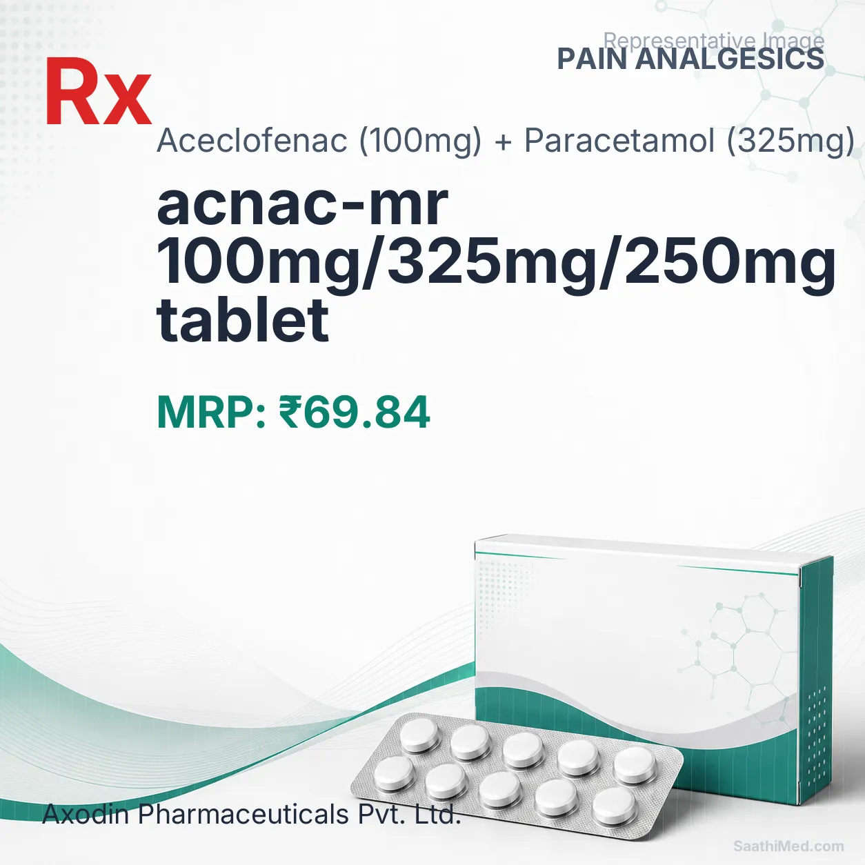 acnac-mr 100mg/325mg/250mg tablet Allopathy (Aceclofenac (100mg)) - Uses in Hindi, Side Effects, Substitutes & Price in India