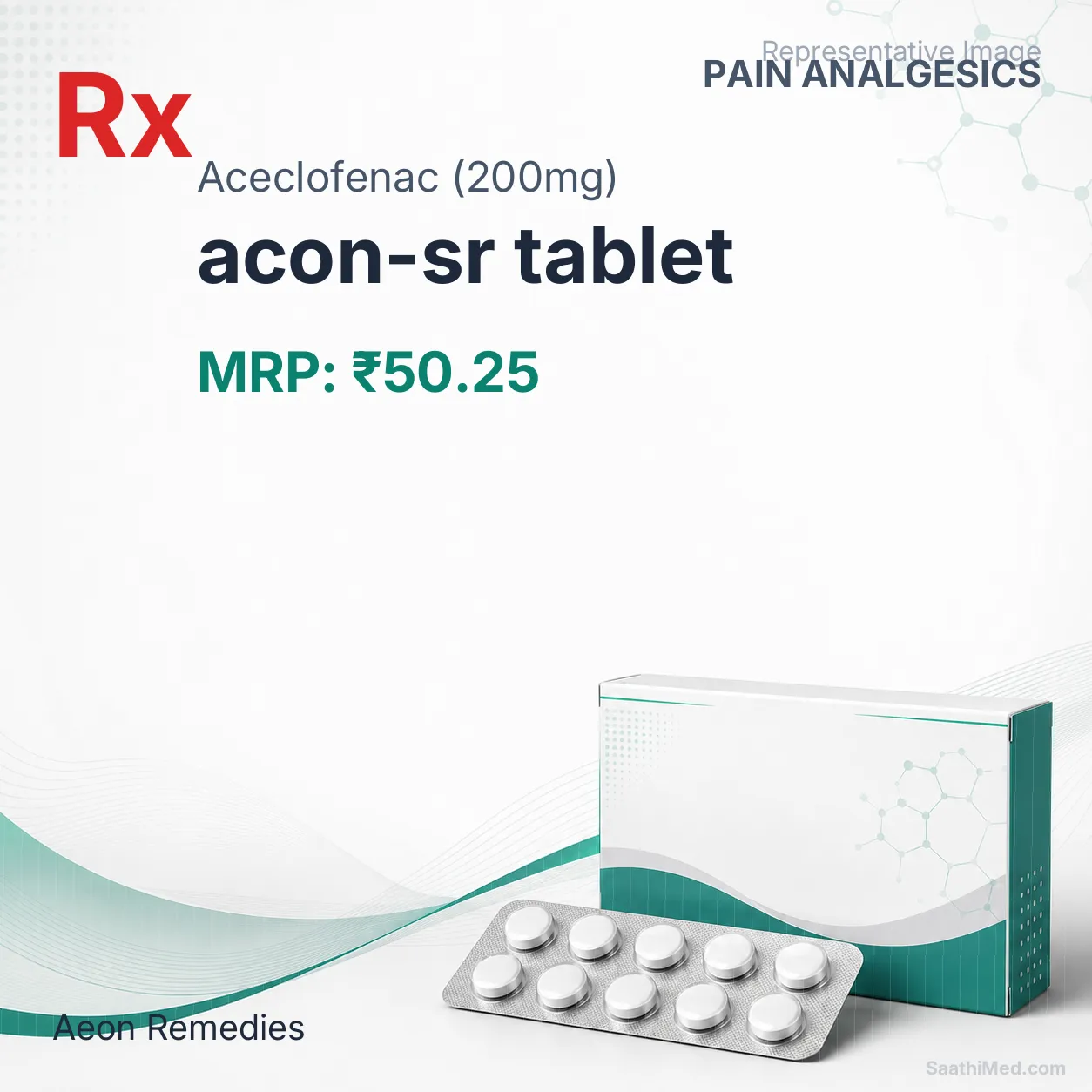 acon-sr tablet Allopathy (Aceclofenac (200mg)) - Uses in Hindi, Side Effects, Substitutes & Price in India