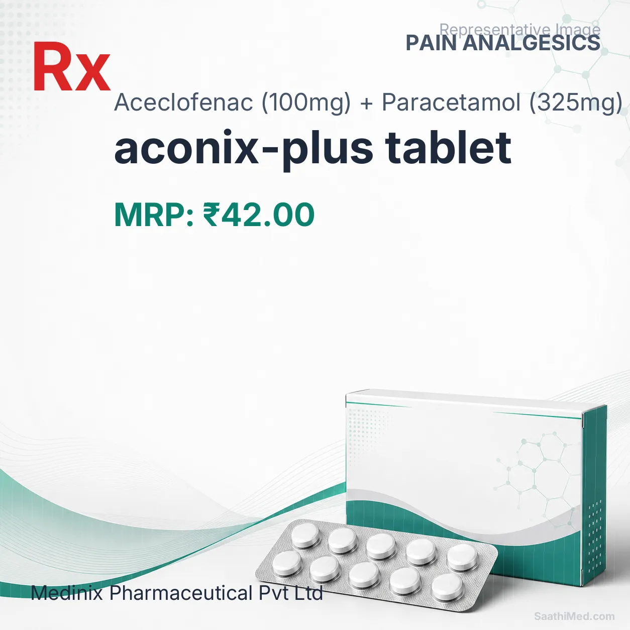 aconix-plus tablet Allopathy (Aceclofenac (100mg)) - Uses in Hindi, Side Effects, Substitutes & Price in India