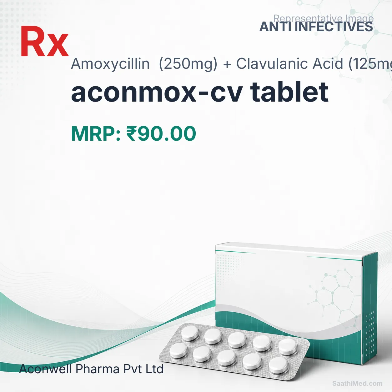 aconmox-cv tablet Allopathy (Amoxycillin (250mg)) - Uses in Hindi, Side Effects, Substitutes & Price in India