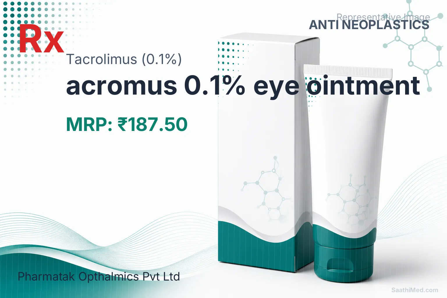 acromus 0.1% eye ointment Allopathy (Tacrolimus (0.1%)) - Uses in Hindi, Side Effects, Substitutes & Price in India