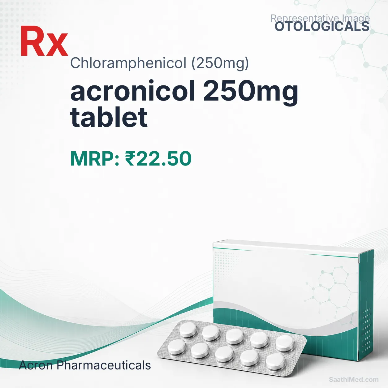 acronicol 250mg tablet Allopathy (Chloramphenicol (250mg)) - Uses in Hindi, Side Effects, Substitutes & Price in India