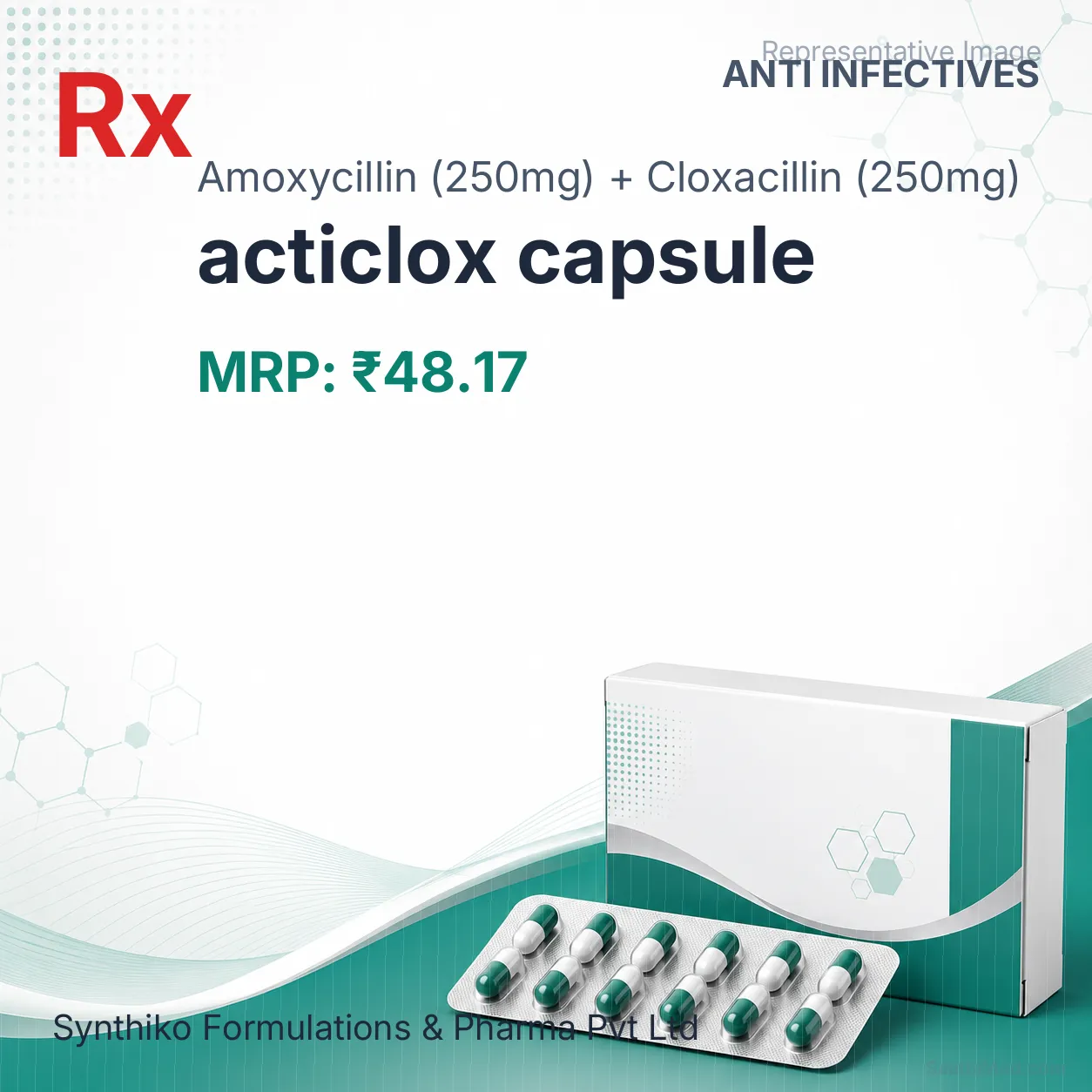 acticlox capsule Allopathy (Amoxycillin (250mg)) - Uses in Hindi, Side Effects, Substitutes & Price in India