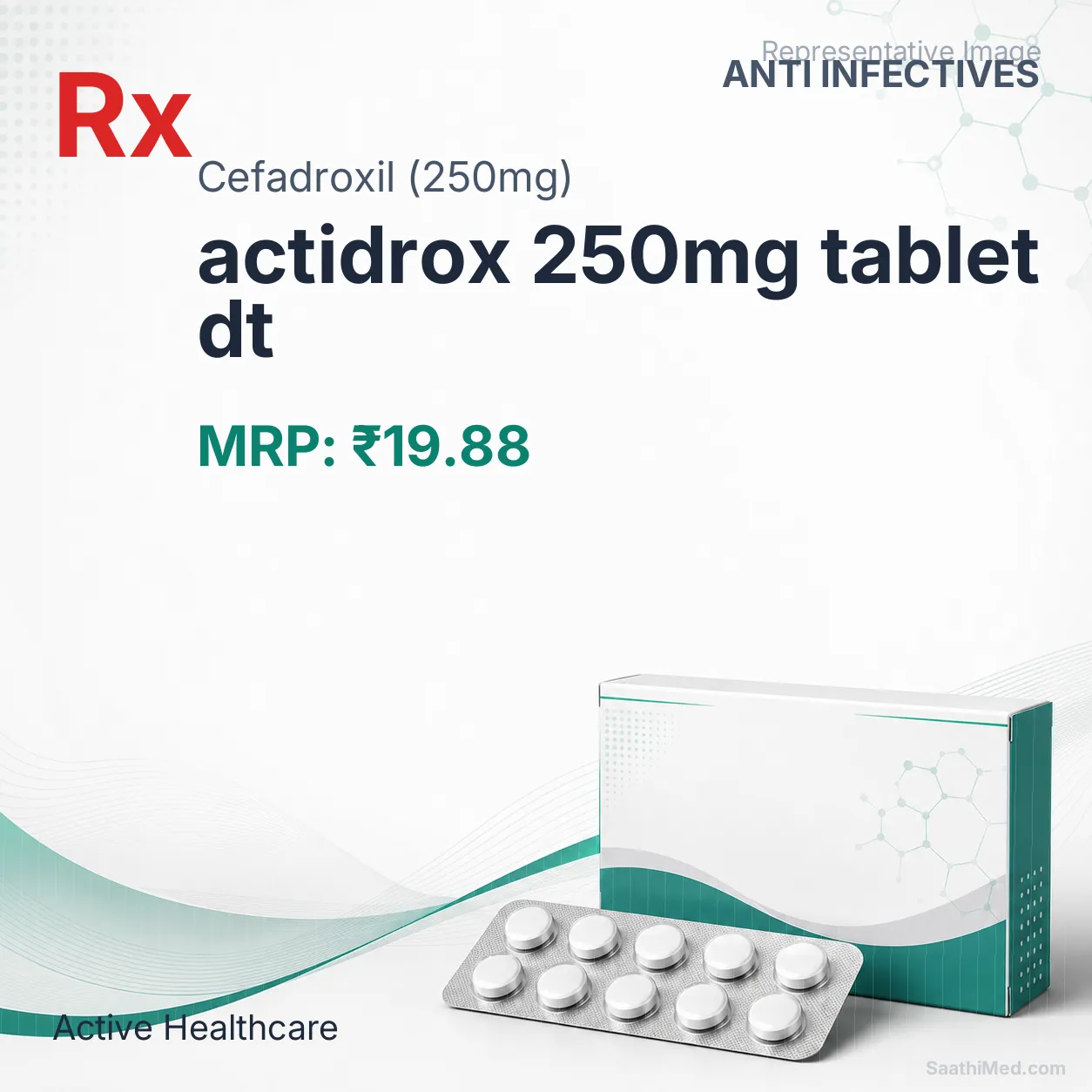 actidrox 250mg tablet dt Allopathy (Cefadroxil (250mg)) - Uses in Hindi, Side Effects, Substitutes & Price in India
