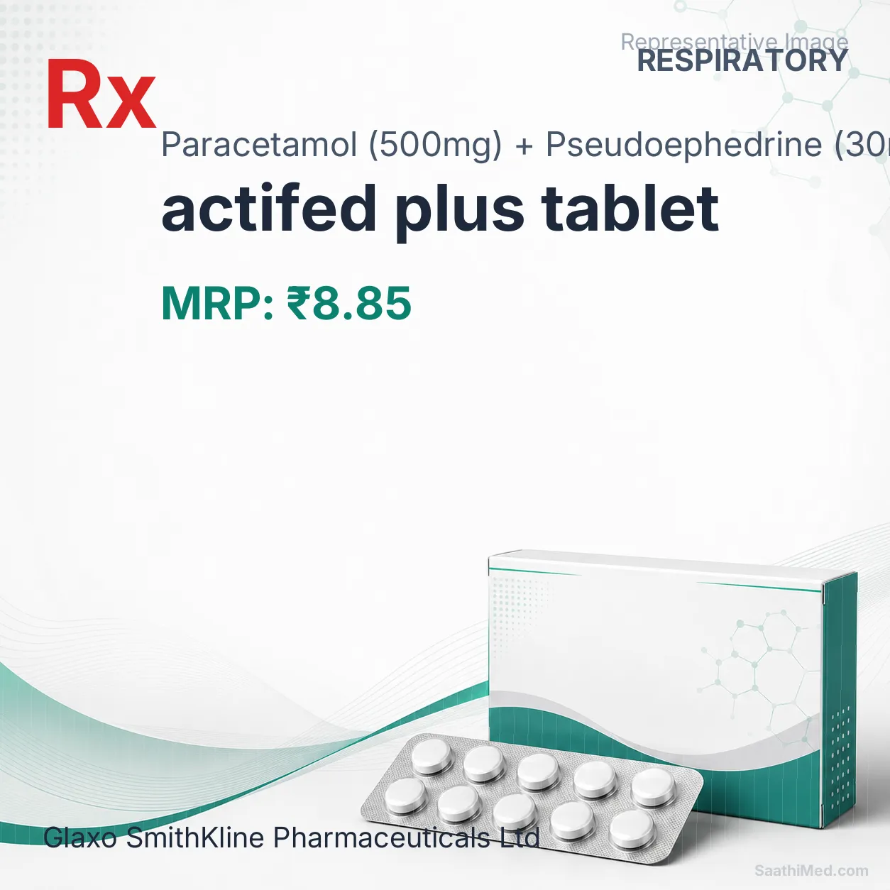 actifed plus tablet Allopathy (Paracetamol (500mg)) - Uses in Hindi, Side Effects, Substitutes & Price in India