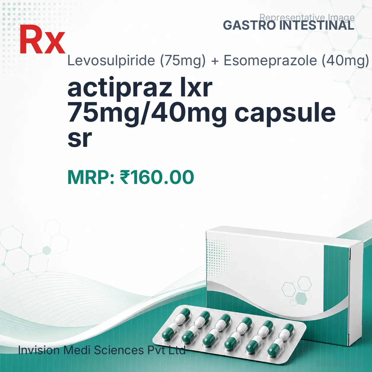 actipraz lxr 75mg/40mg capsule sr Allopathy (Levosulpiride (75mg)) - Uses in Hindi, Side Effects, Substitutes & Price in India