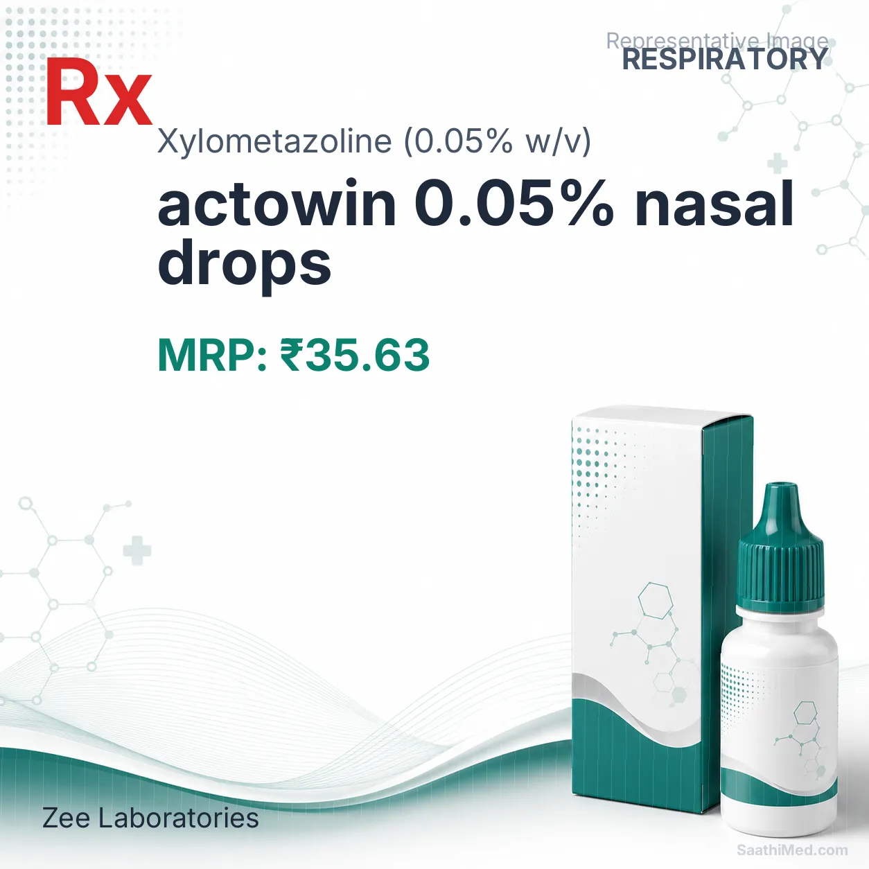 actowin 0.05% nasal drops Allopathy (Xylometazoline (0.05% w/v)) - Uses in Hindi, Side Effects, Substitutes & Price in India