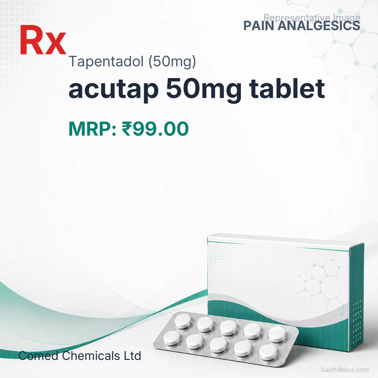 acutap 50mg tablet Allopathy (Tapentadol (50mg)) - Uses in Hindi, Side Effects, Substitutes & Price in India