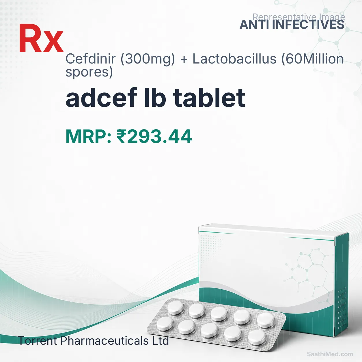 adcef lb tablet Allopathy (Cefdinir (300mg)) - Uses in Hindi, Side Effects, Substitutes & Price in India