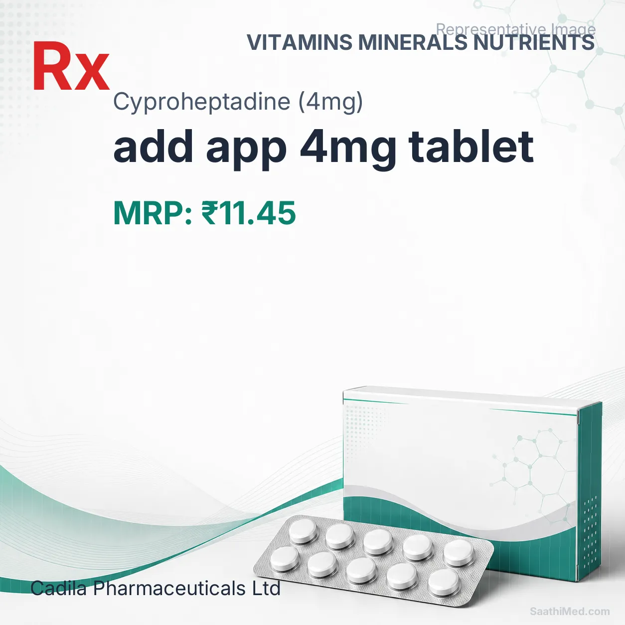 add app 4mg tablet Allopathy (Cyproheptadine (4mg)) - Uses in Hindi, Side Effects, Substitutes & Price in India