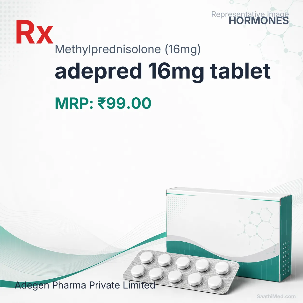 adepred 16mg tablet Allopathy (Methylprednisolone (16mg)) - Uses in Hindi, Side Effects, Substitutes & Price in India