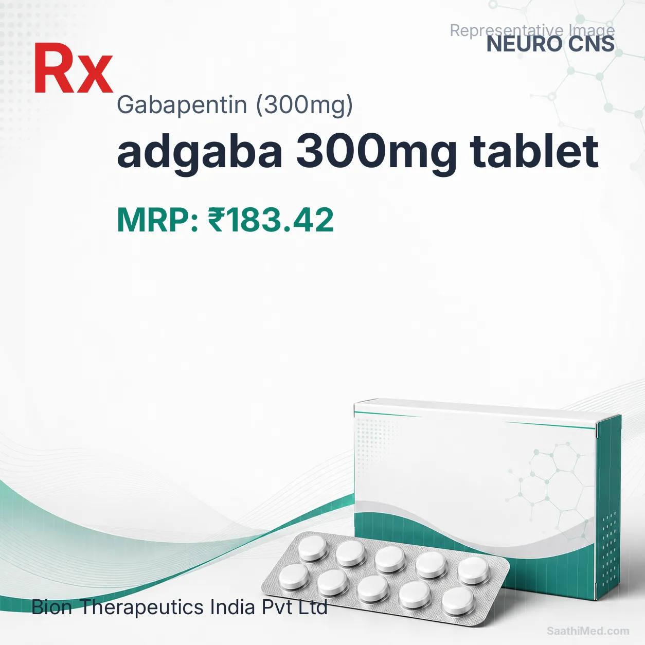 adgaba 300mg tablet Allopathy (Gabapentin (300mg)) - Uses in Hindi, Side Effects, Substitutes & Price in India