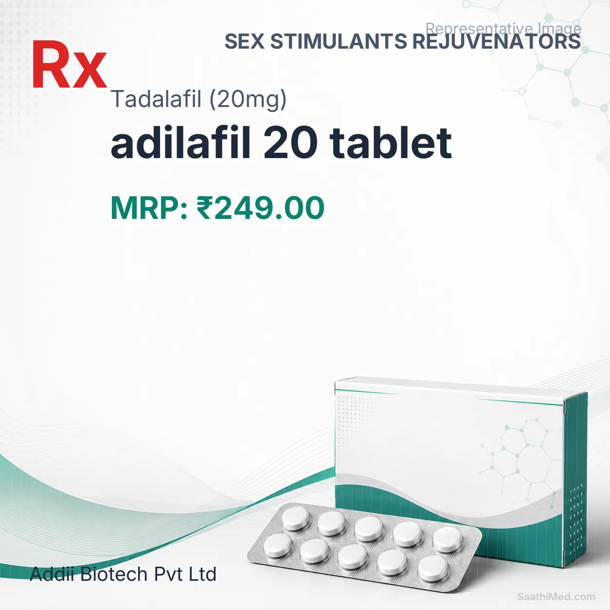 adilafil 20 tablet Allopathy (Tadalafil (20mg)) - Uses in Hindi, Side Effects, Substitutes & Price in India