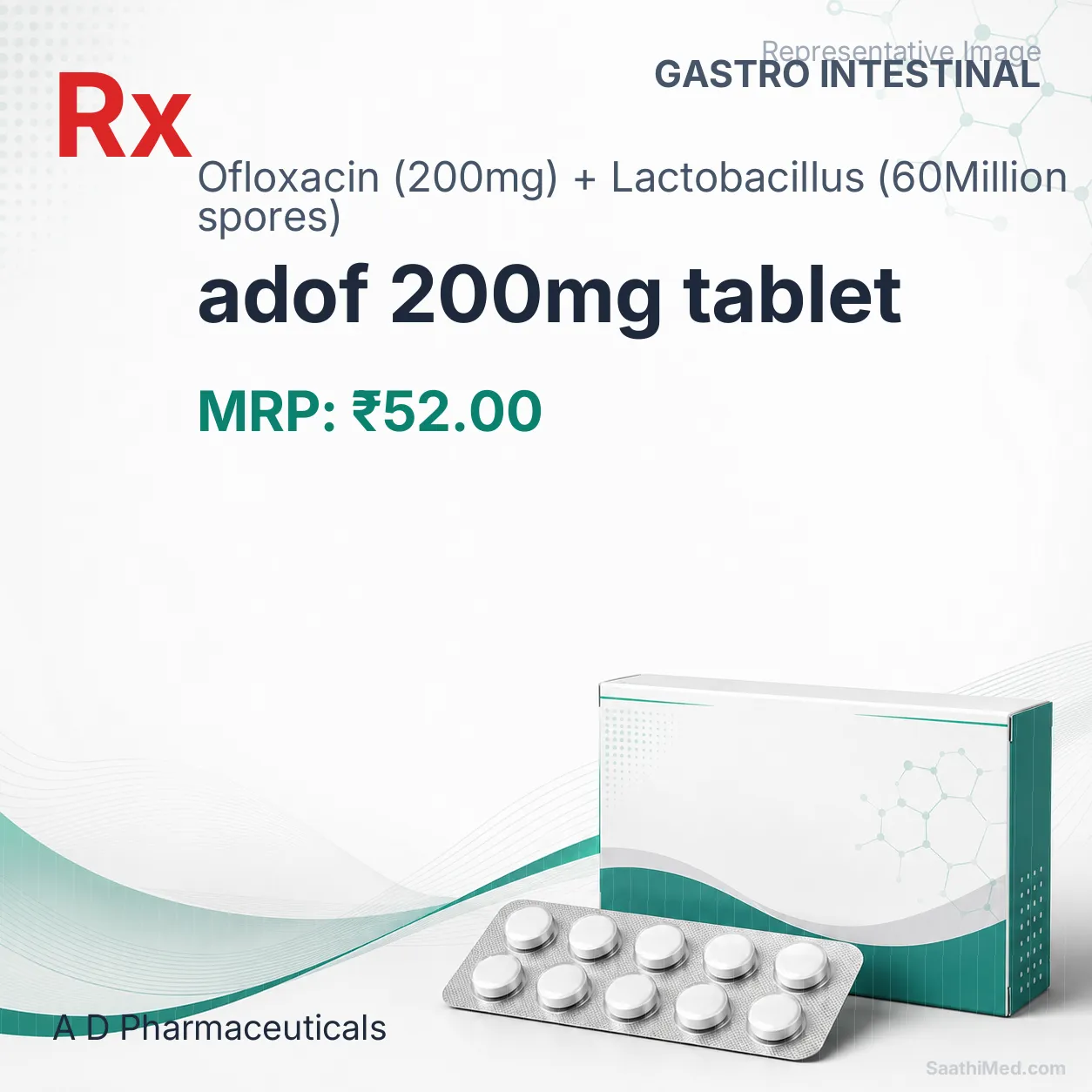 adof 200mg tablet Allopathy (Ofloxacin (200mg)) - Uses in Hindi, Side Effects, Substitutes & Price in India