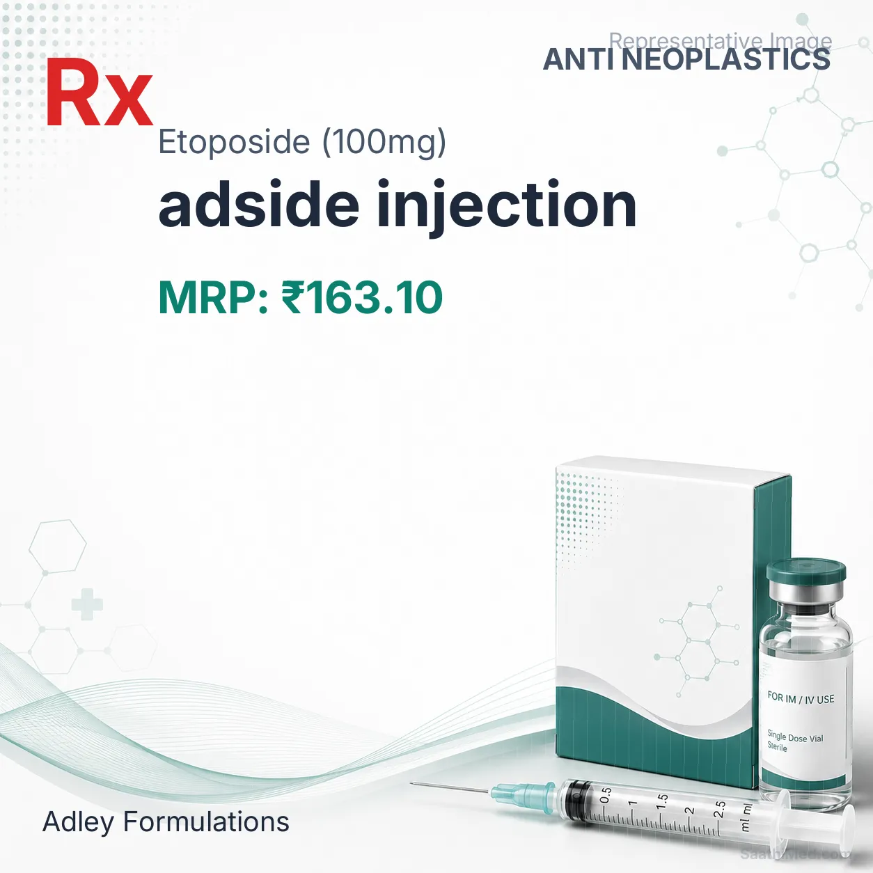 adside injection Allopathy (Etoposide (100mg)) - Uses in Hindi, Side Effects, Substitutes & Price in India