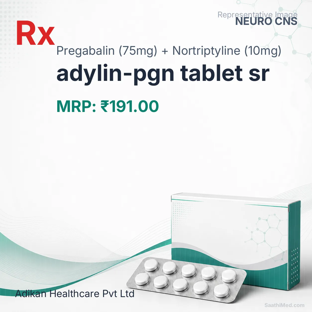 adylin-pgn tablet sr Allopathy (Pregabalin (75mg)) - Uses in Hindi, Side Effects, Substitutes & Price in India
