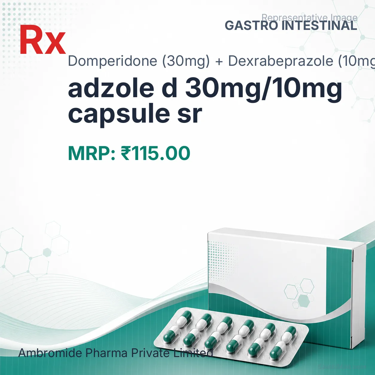 adzole d 30mg/10mg capsule sr Allopathy (Domperidone (30mg)) - Uses in Hindi, Side Effects, Substitutes & Price in India