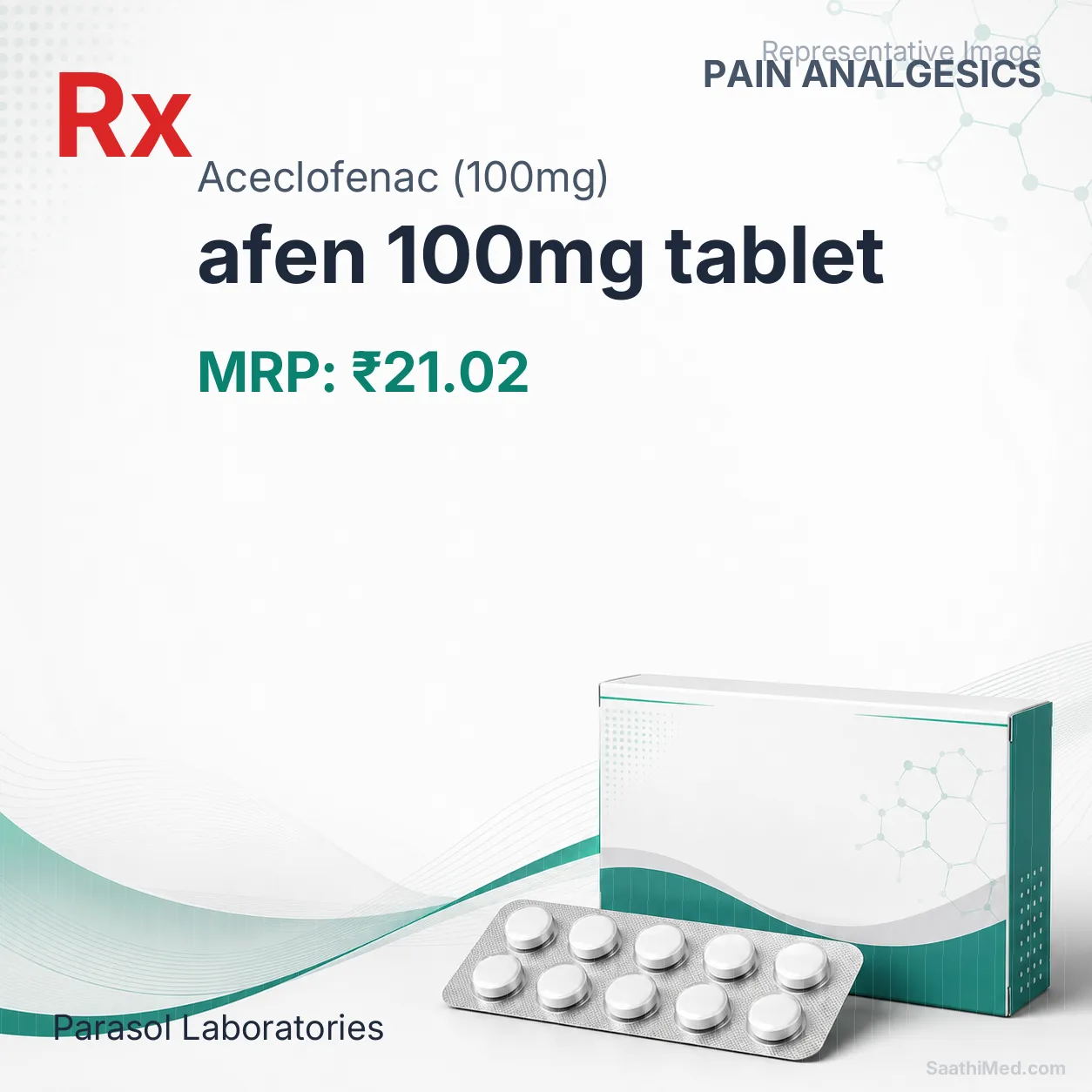 afen 100mg tablet Allopathy (Aceclofenac (100mg)) - Uses in Hindi, Side Effects, Substitutes & Price in India