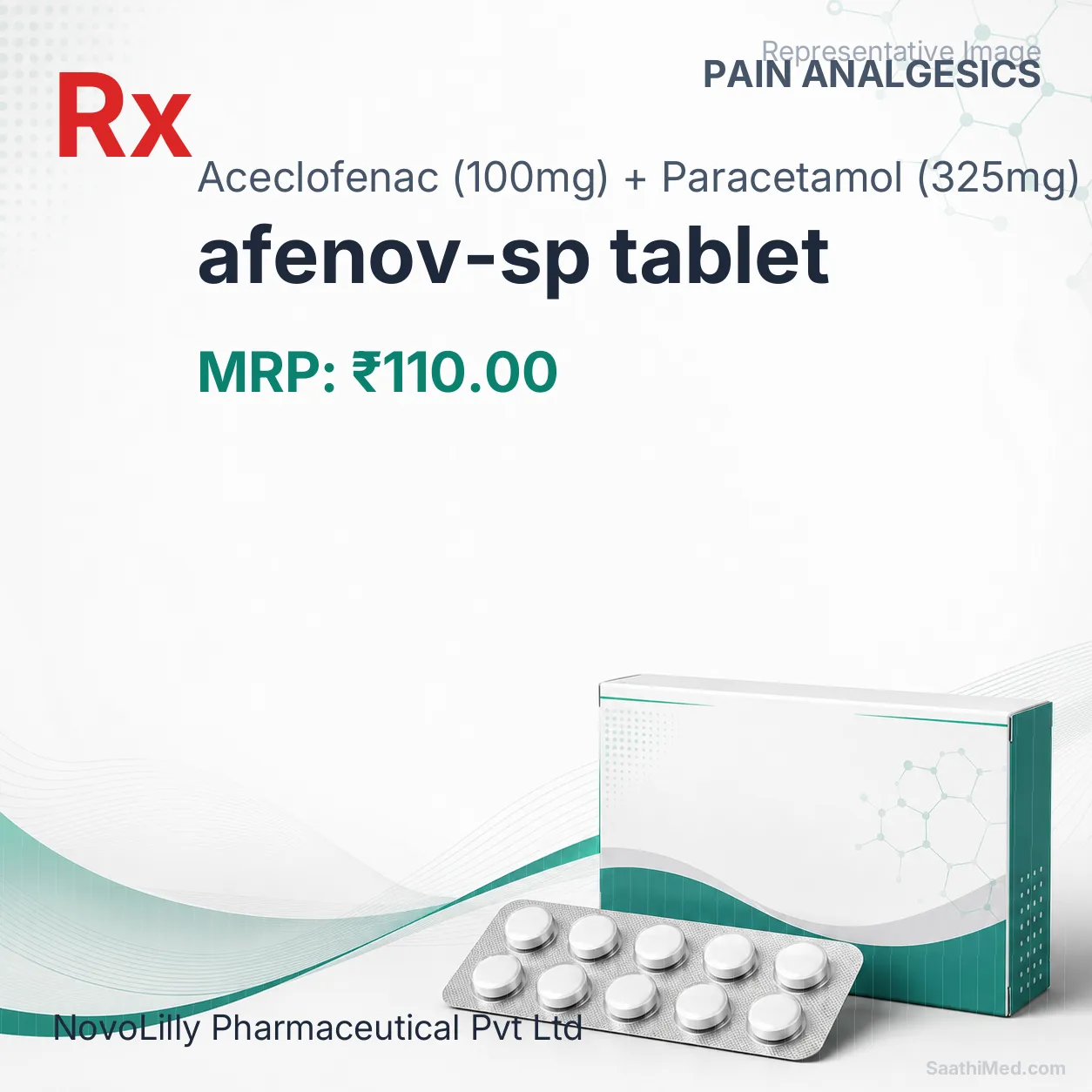afenov-sp tablet - Aceclofenac (100mg) + Paracetamol (325mg) medicine