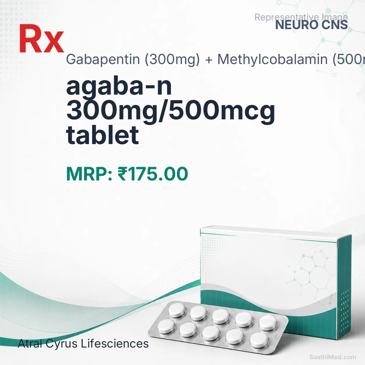 agaba-n 300mg/500mcg tablet Allopathy (Gabapentin (300mg)) - Uses in Hindi, Side Effects, Substitutes & Price in India