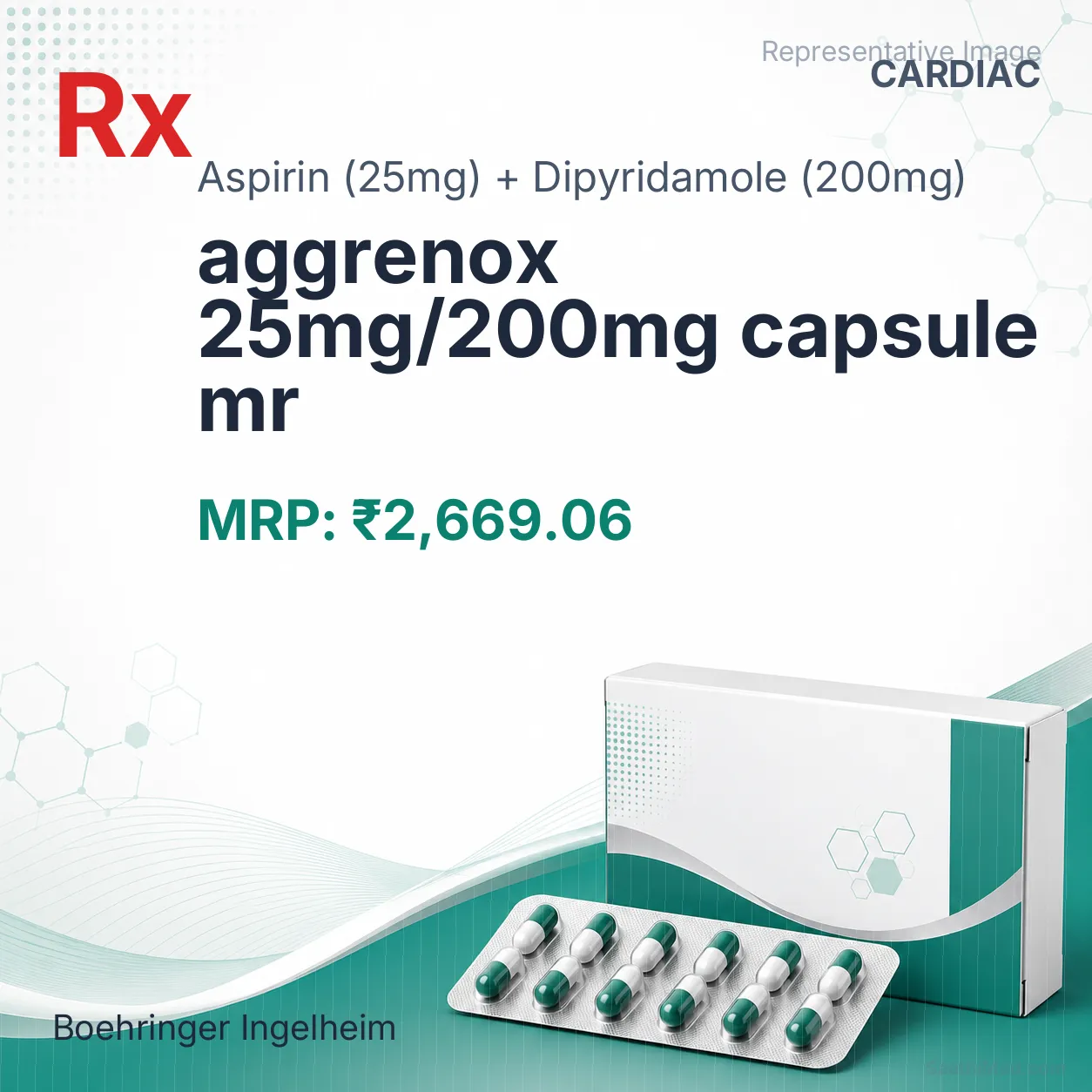 aggrenox 25mg/200mg capsule mr Allopathy (Aspirin (25mg)) - Uses in Hindi, Side Effects, Substitutes & Price in India