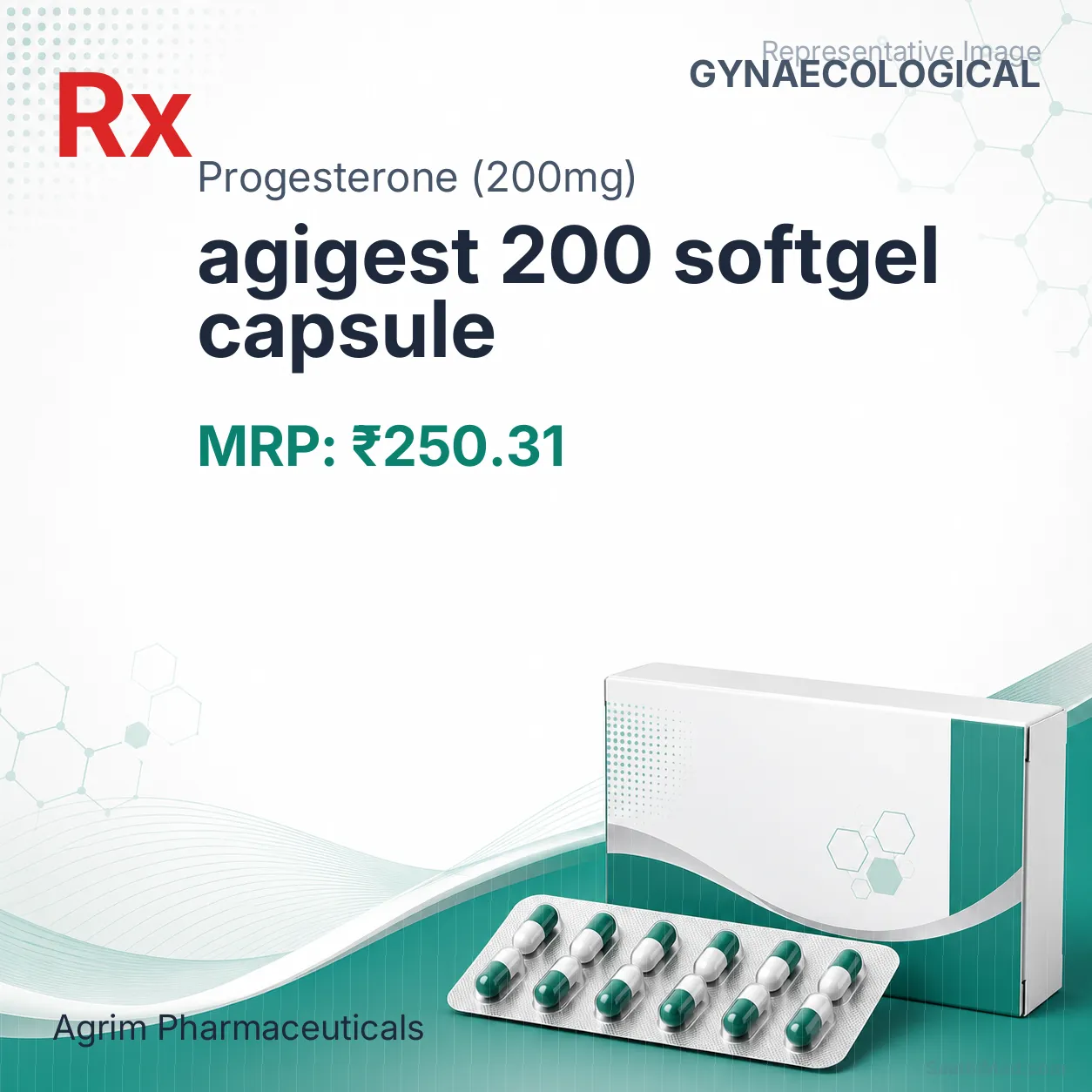 agigest 200 softgel capsule Allopathy (Progesterone (200mg)) - Uses in Hindi, Side Effects, Substitutes & Price in India