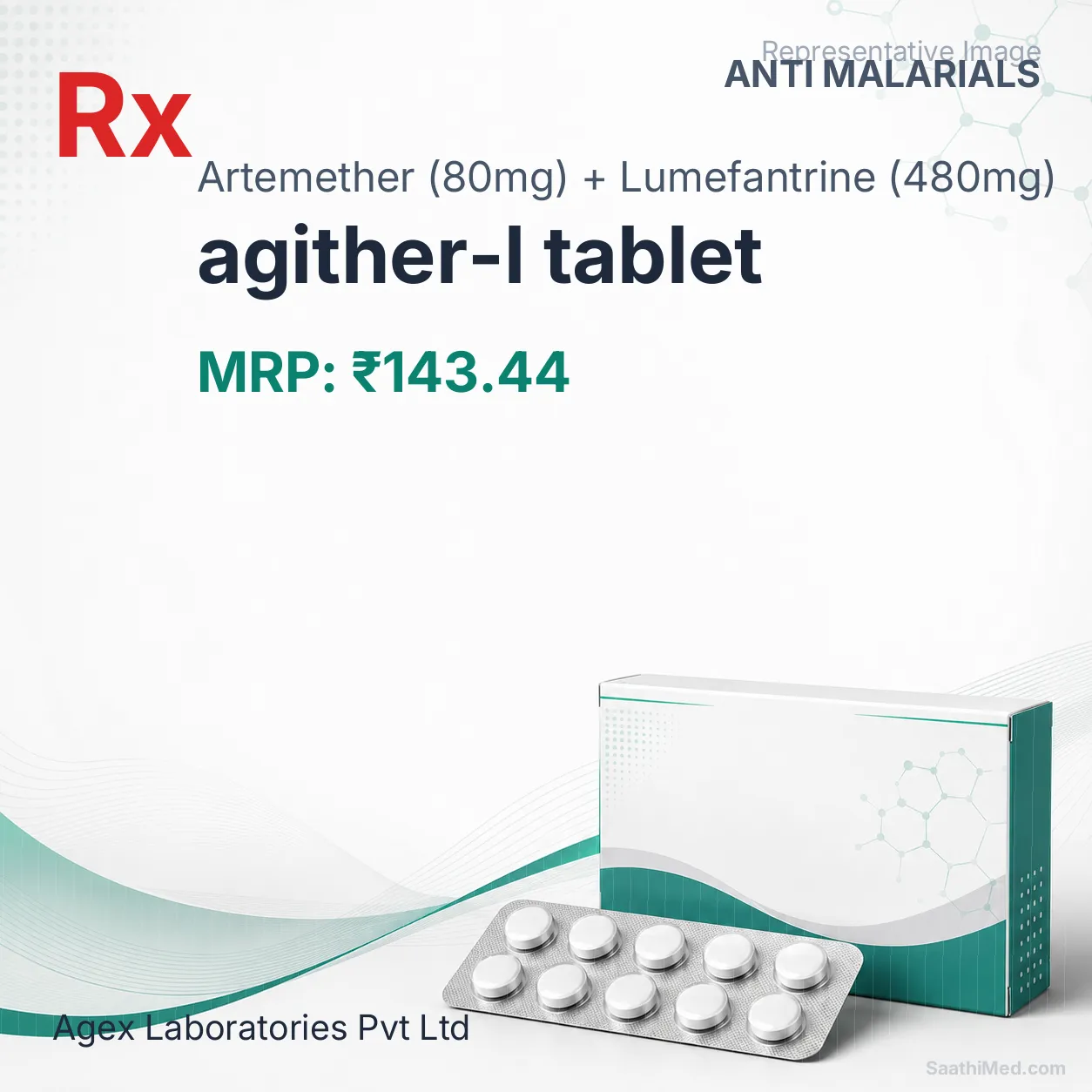 agither-l tablet Allopathy (Artemether (80mg)) - Uses in Hindi, Side Effects, Substitutes & Price in India