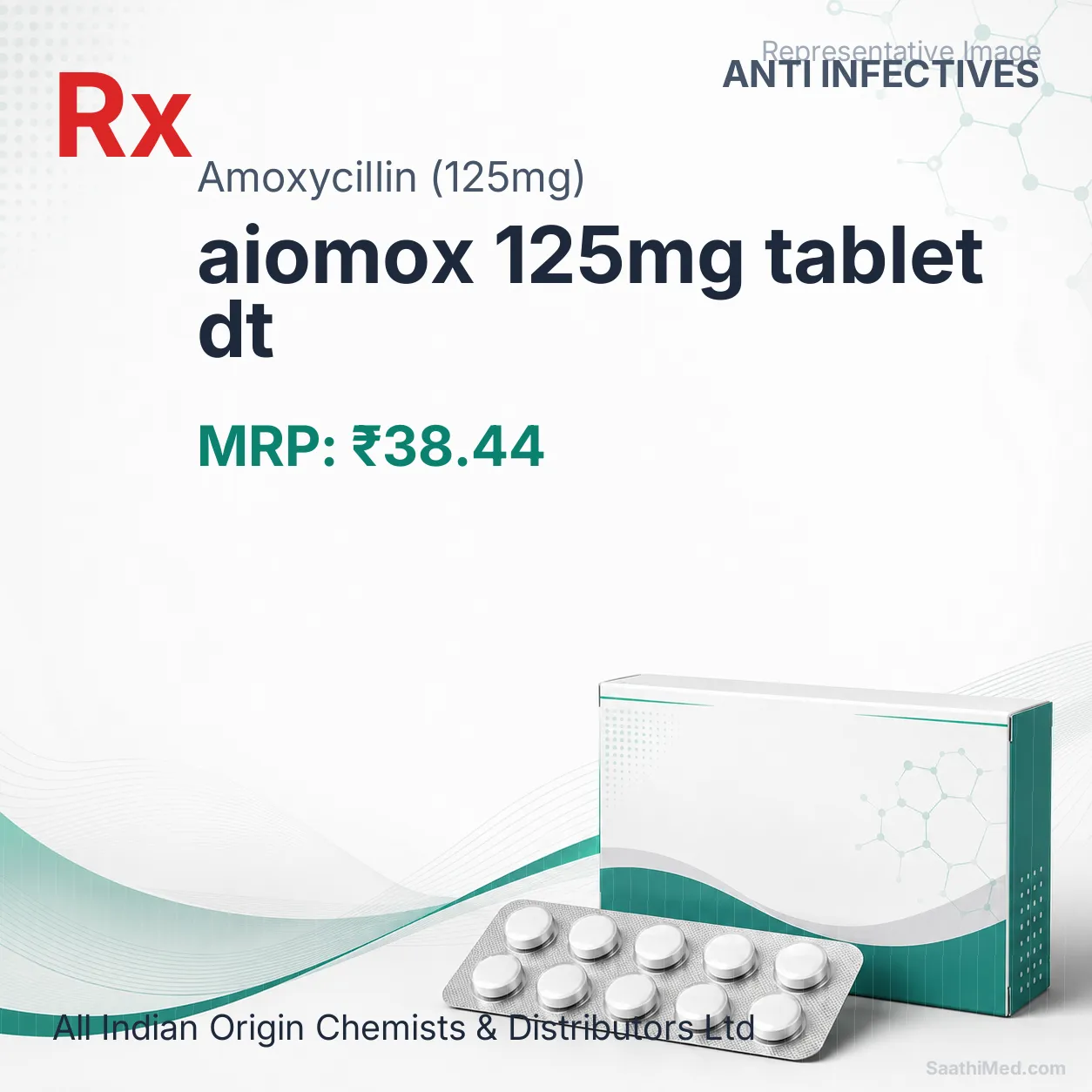 aiomox 125mg tablet dt Allopathy (Amoxycillin (125mg)) - Uses in Hindi, Side Effects, Substitutes & Price in India