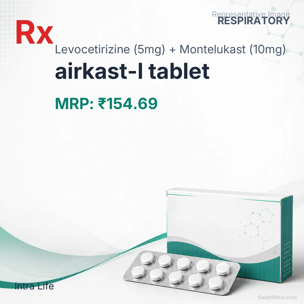 airkast-l tablet Allopathy (Levocetirizine (5mg)) - Uses in Hindi, Side Effects, Substitutes & Price in India