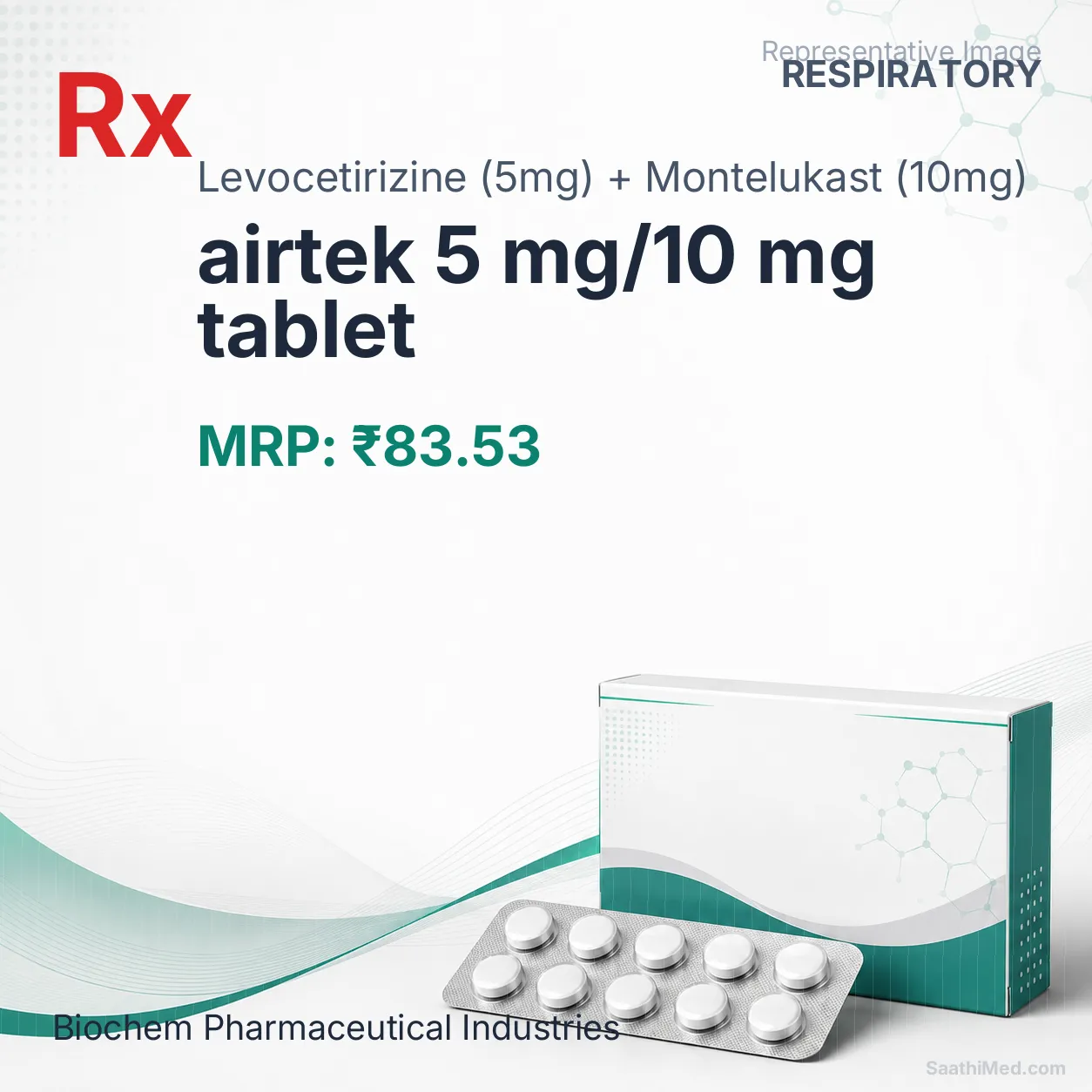 airtek 5 mg/10 mg tablet Allopathy (Levocetirizine (5mg)) - Uses in Hindi, Side Effects, Substitutes & Price in India