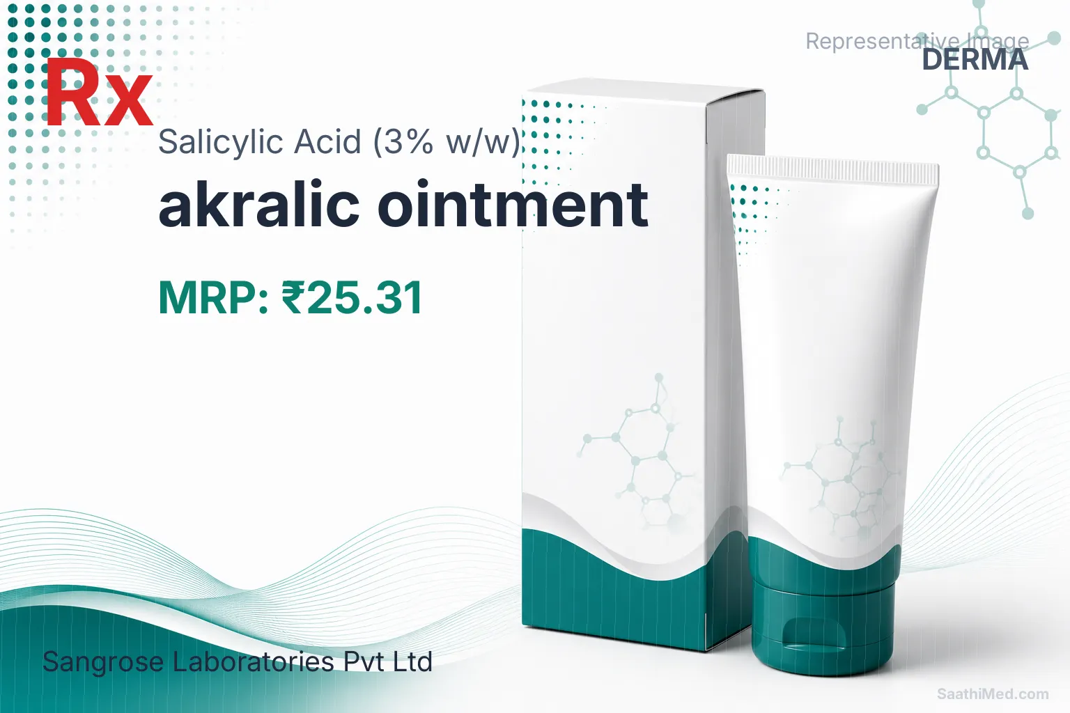 akralic ointment Allopathy (Salicylic Acid (3% w/w)) - Uses in Hindi, Side Effects, Substitutes & Price in India