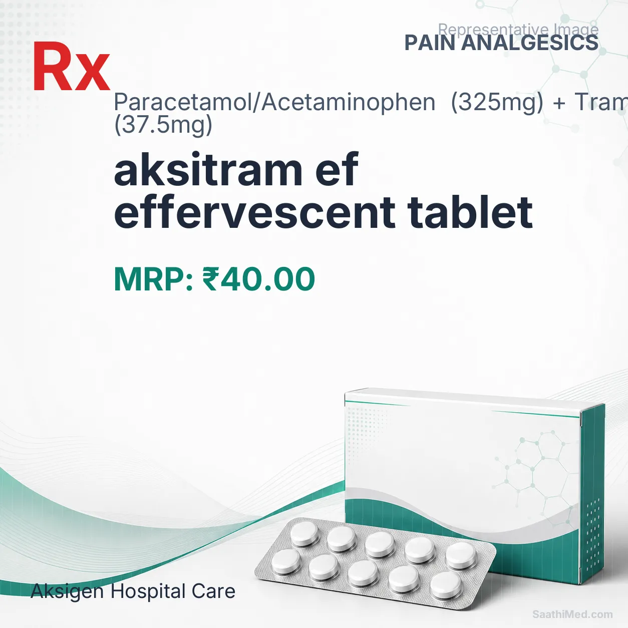 aksitram ef effervescent tablet Allopathy (Paracetamol/Acetaminophen (325mg)) - Uses in Hindi, Side Effects, Substitutes & Price in India