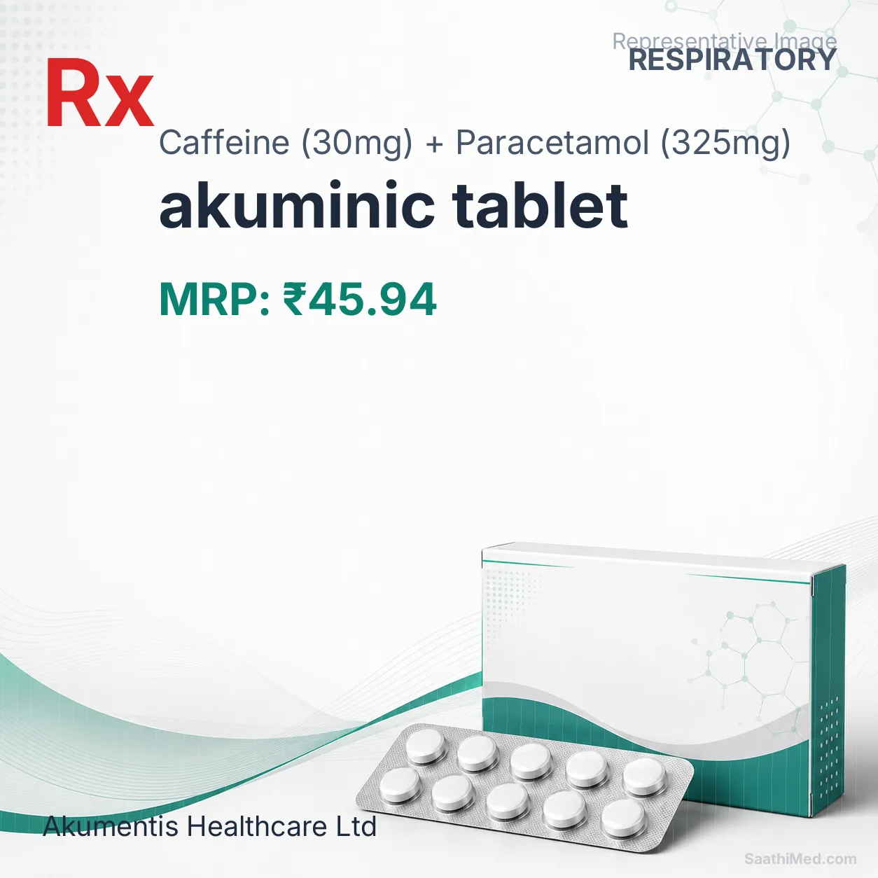 akuminic tablet Allopathy (Caffeine (30mg)) - Uses in Hindi, Side Effects, Substitutes & Price in India