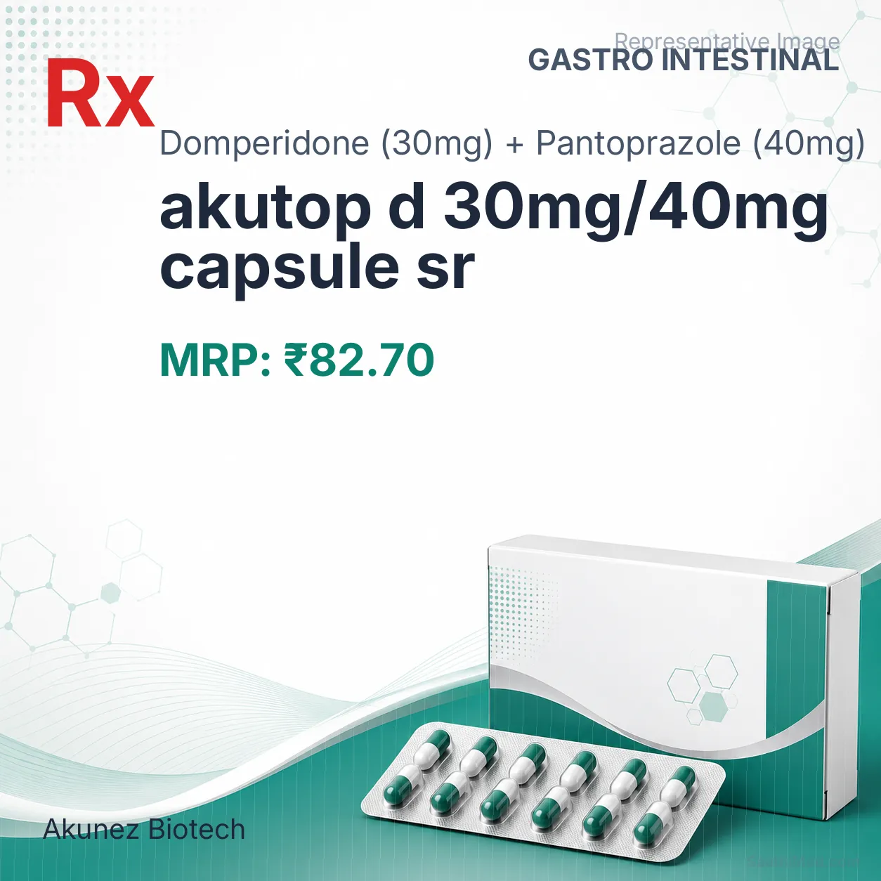 akutop d 30mg/40mg capsule sr Allopathy (Domperidone (30mg)) - Uses in Hindi, Side Effects, Substitutes & Price in India