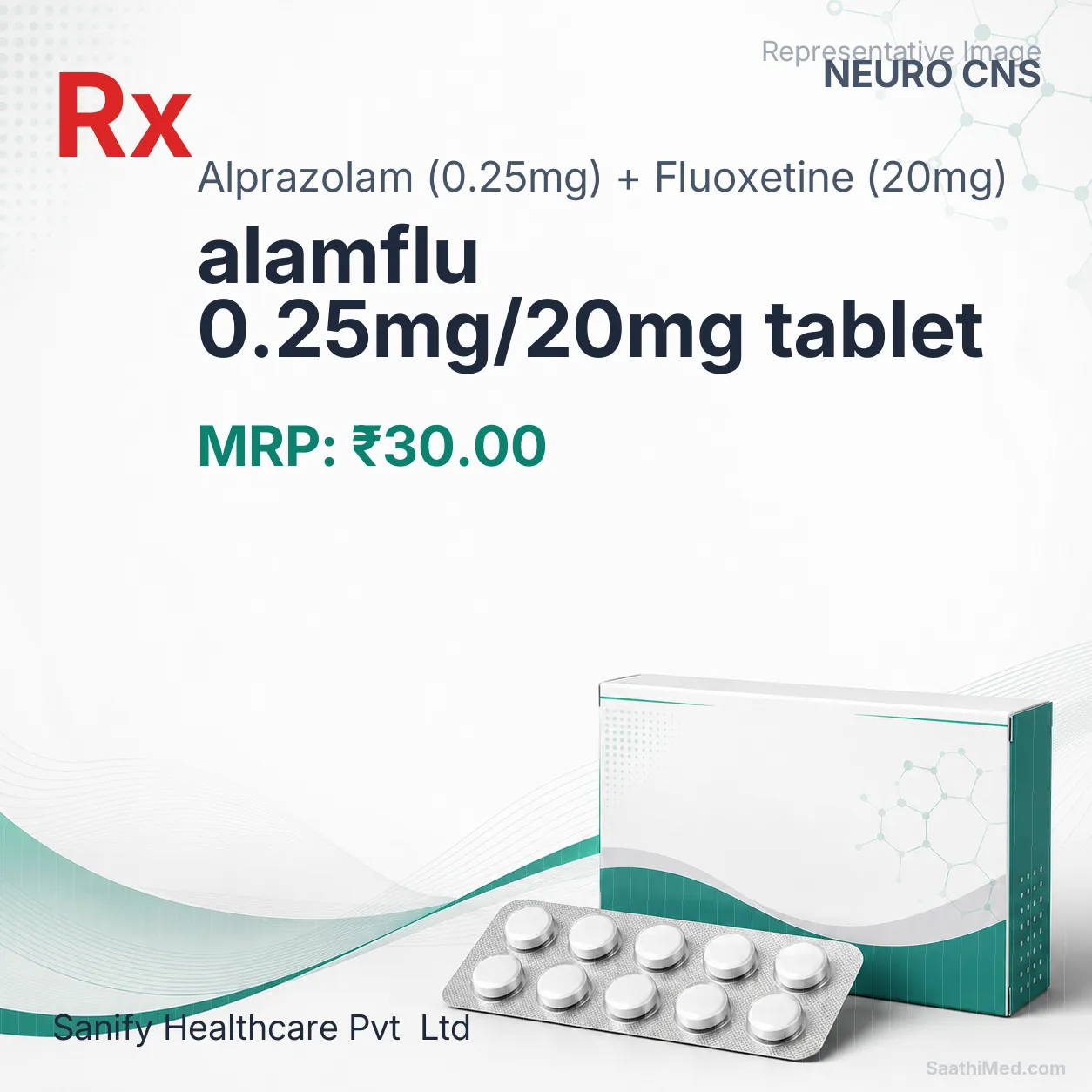 alamflu 0.25mg/20mg tablet Allopathy (Alprazolam (0.25mg)) - Uses in Hindi, Side Effects, Substitutes & Price in India