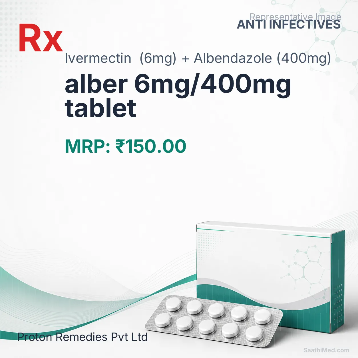 alber 6mg/400mg tablet Allopathy (Ivermectin (6mg)) - Uses in Hindi, Side Effects, Substitutes & Price in India