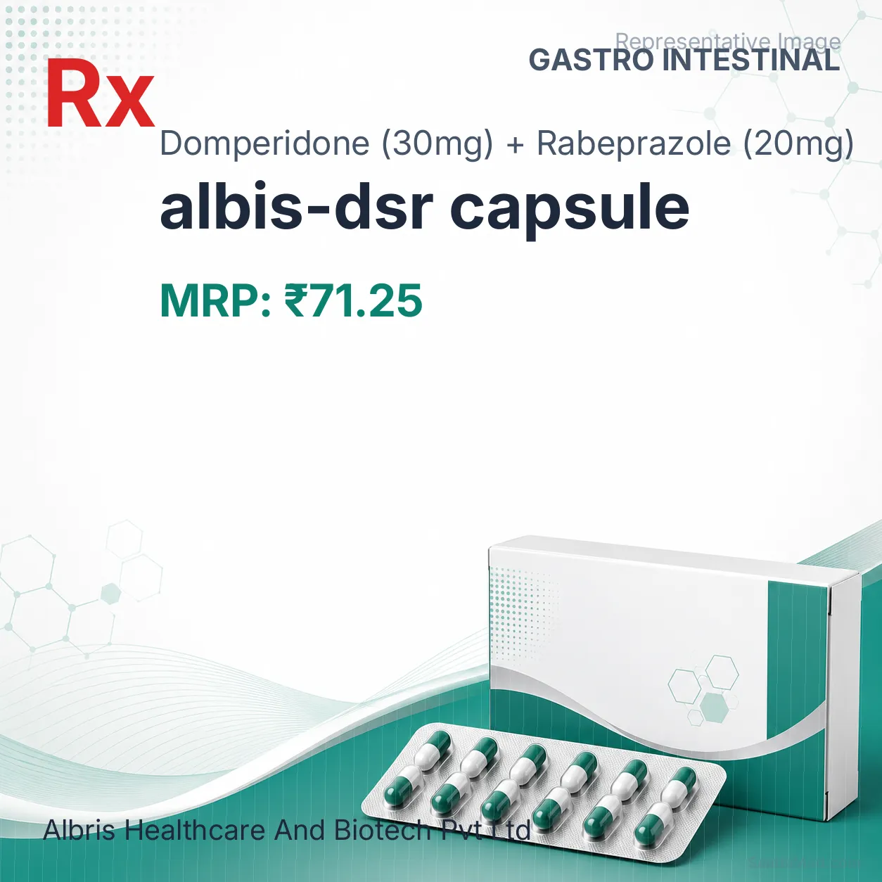 albis-dsr capsule - Domperidone (30mg) + Rabeprazole (20mg) medicine
