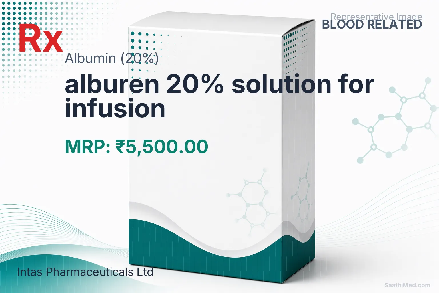 alburen 20% solution for infusion Allopathy (Albumin (20%)) - Uses in Hindi, Side Effects, Substitutes & Price in India