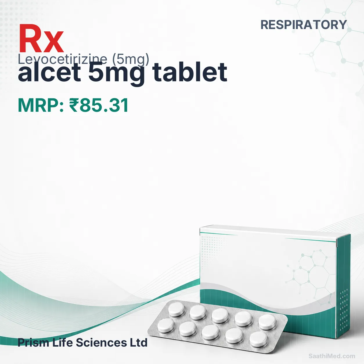 alcet 5mg tablet Allopathy (Levocetirizine (5mg)) - Uses in Hindi, Side Effects, Substitutes & Price in India