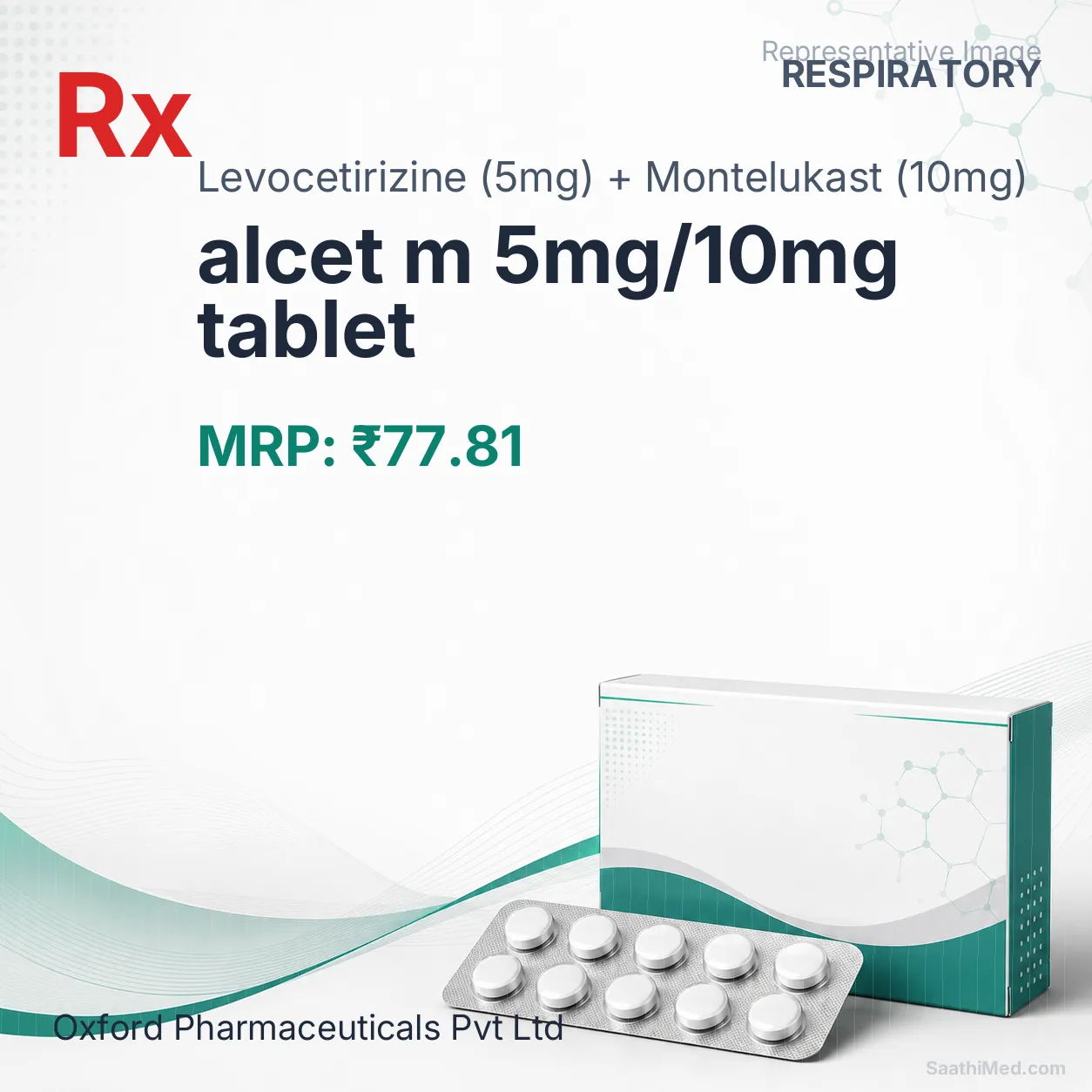 alcet m 5mg/10mg tablet Allopathy (Levocetirizine (5mg)) - Uses in Hindi, Side Effects, Substitutes & Price in India