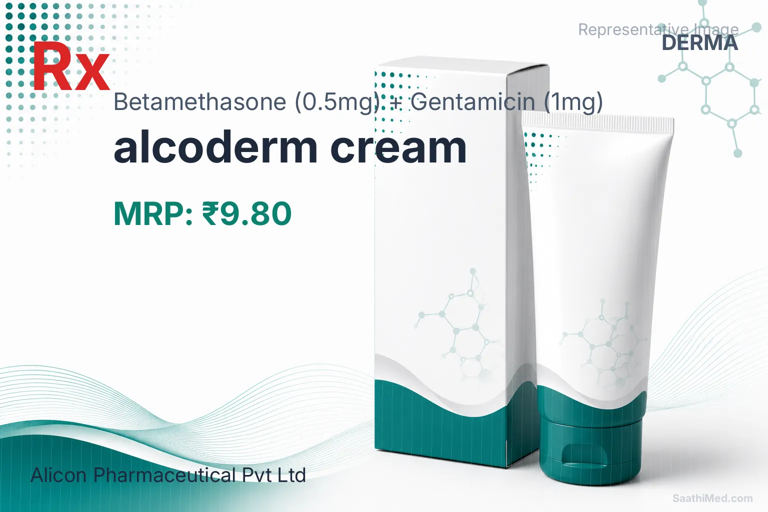 alcoderm cream - Betamethasone (0.5mg) + Gentamicin (1mg) medicine