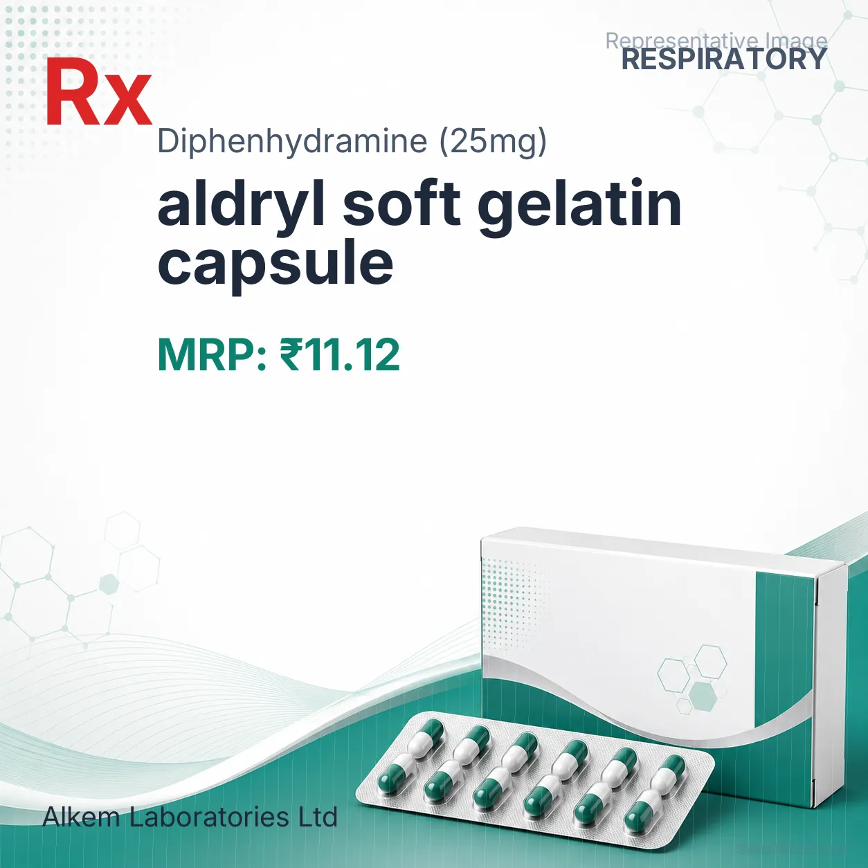 aldryl soft gelatin capsule Allopathy (Diphenhydramine (25mg)) - Uses in Hindi, Side Effects, Substitutes & Price in India