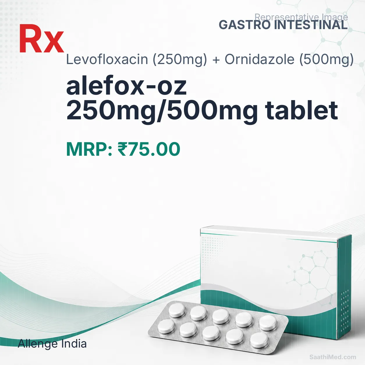 alefox-oz 250mg/500mg tablet Allopathy (Levofloxacin (250mg)) - Uses in Hindi, Side Effects, Substitutes & Price in India
