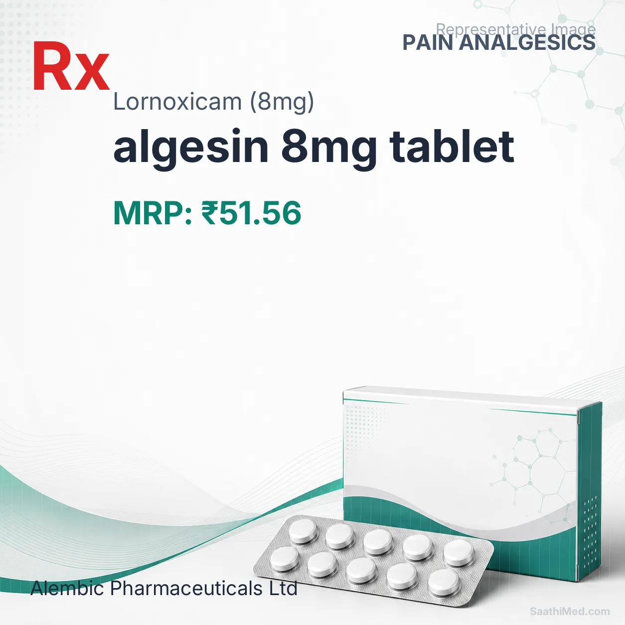 algesin 8mg tablet Allopathy (Lornoxicam (8mg)) - Uses in Hindi, Side Effects, Substitutes & Price in India