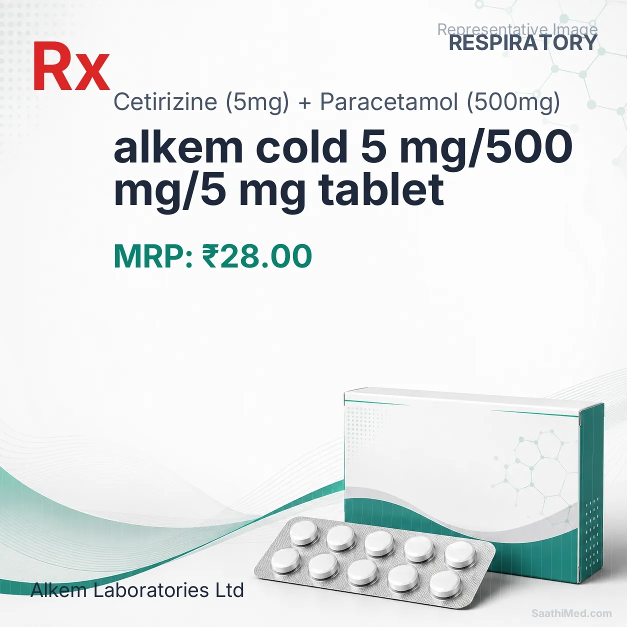 alkem cold 5 mg/500 mg/5 mg tablet Allopathy (Cetirizine (5mg)) - Uses in Hindi, Side Effects, Substitutes & Price in India