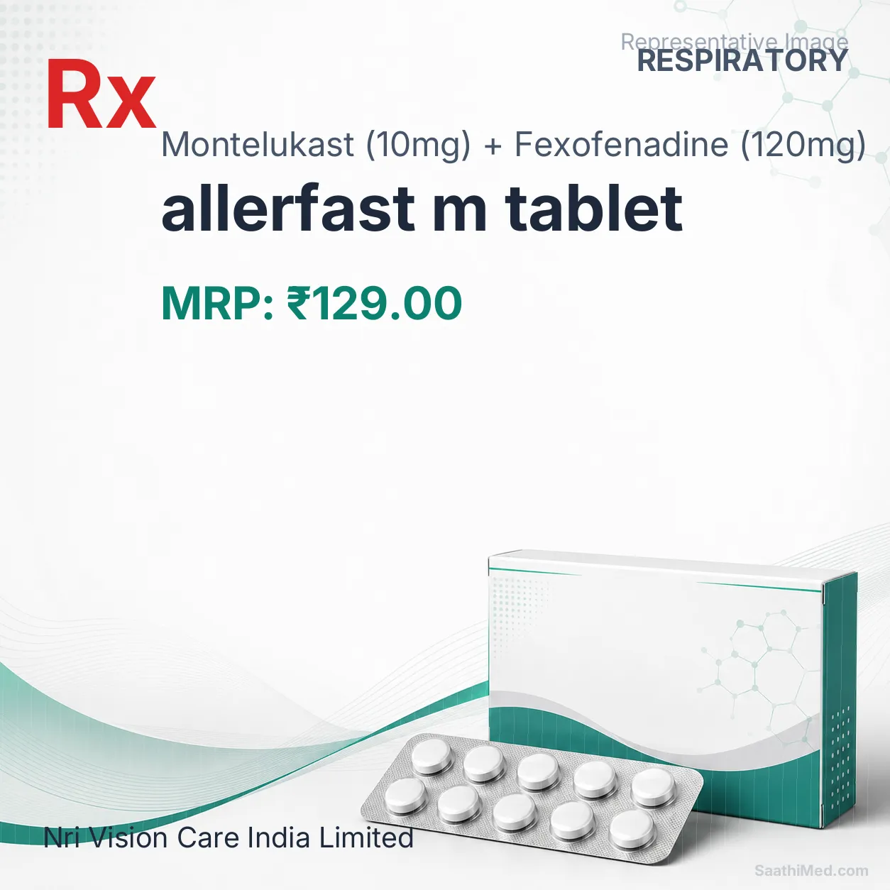 allerfast m tablet - Montelukast (10mg) + Fexofenadine (120mg) medicine