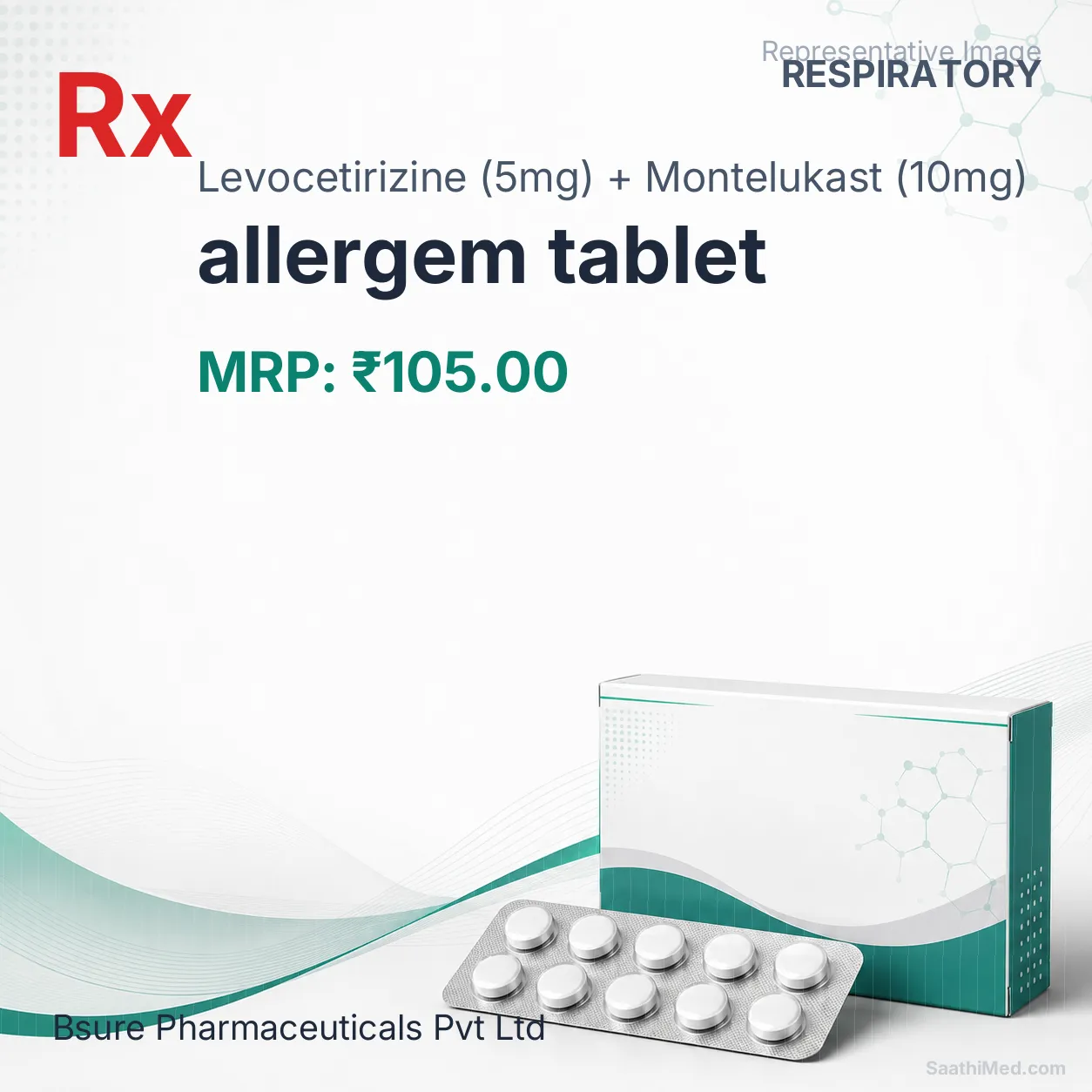 allergem tablet - Levocetirizine (5mg) + Montelukast (10mg) medicine