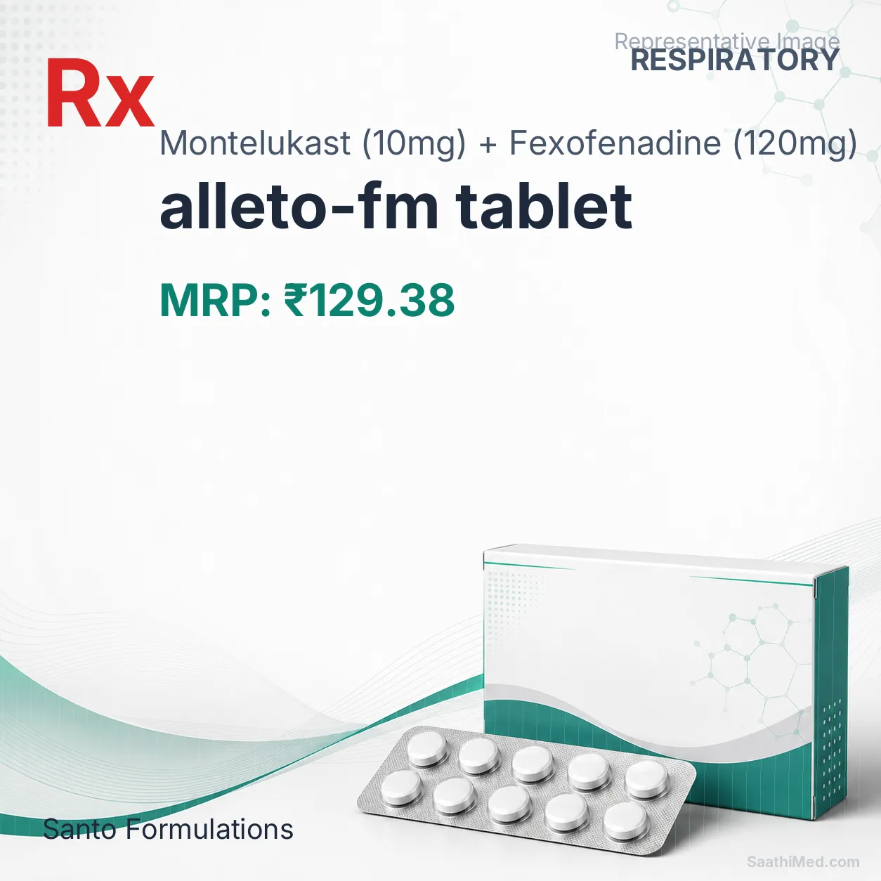 alleto-fm tablet Allopathy (Montelukast (10mg)) - Uses in Hindi, Side Effects, Substitutes & Price in India