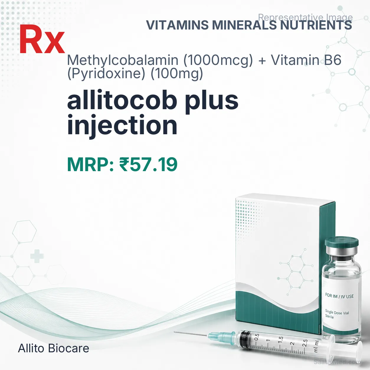 allitocob plus injection Allopathy (Methylcobalamin (1000mcg)) - Uses in Hindi, Side Effects, Substitutes & Price in India